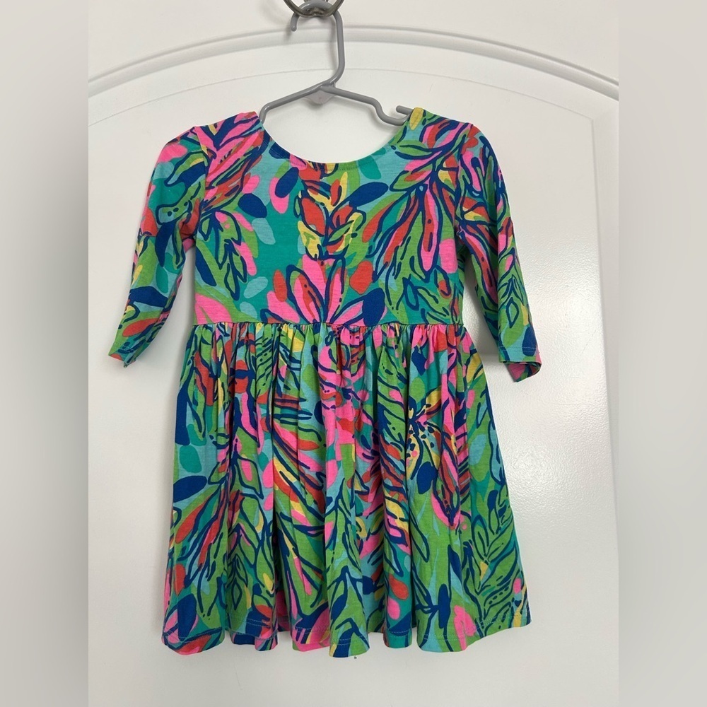 Lilly Pulitzer Mini Loro Dress Floral Circle Dress mommy and me Girls XS (2-3) - Picture 2 of 9